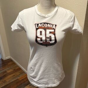 White Laconia Motorcycle Week T-Shirt 95th 2018 - Size Small